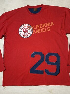 Vintage California Angels Red Jacket Long Sleeve Shirt 29 Pikwakwad Men’s 3XL
